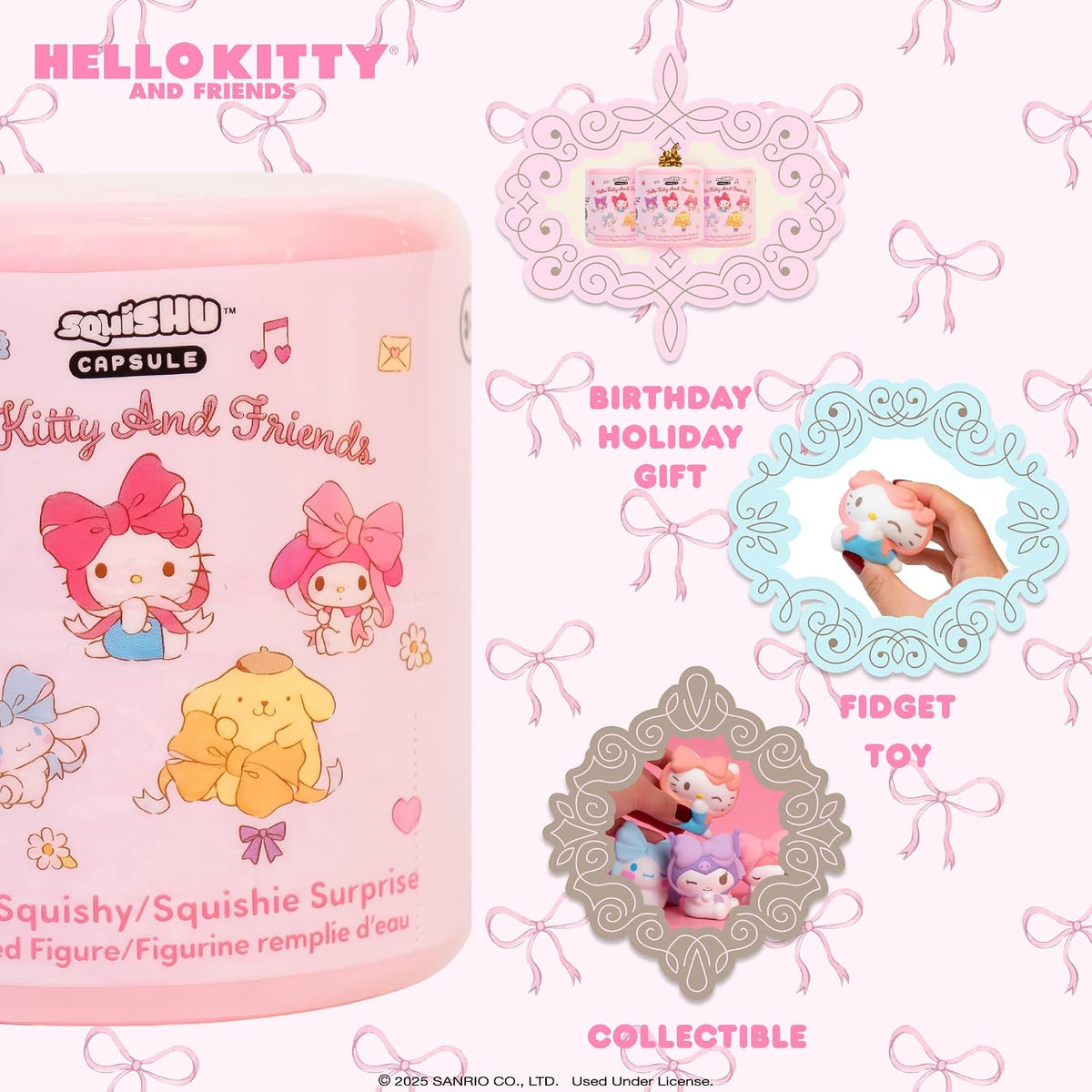 Sanrio Characters Squishy Surprise Capsule Lovely Ribbon