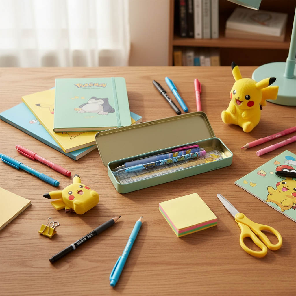 Pokemon Stationery Gifts Set Pencil Case Ruler School Supply (1 random)