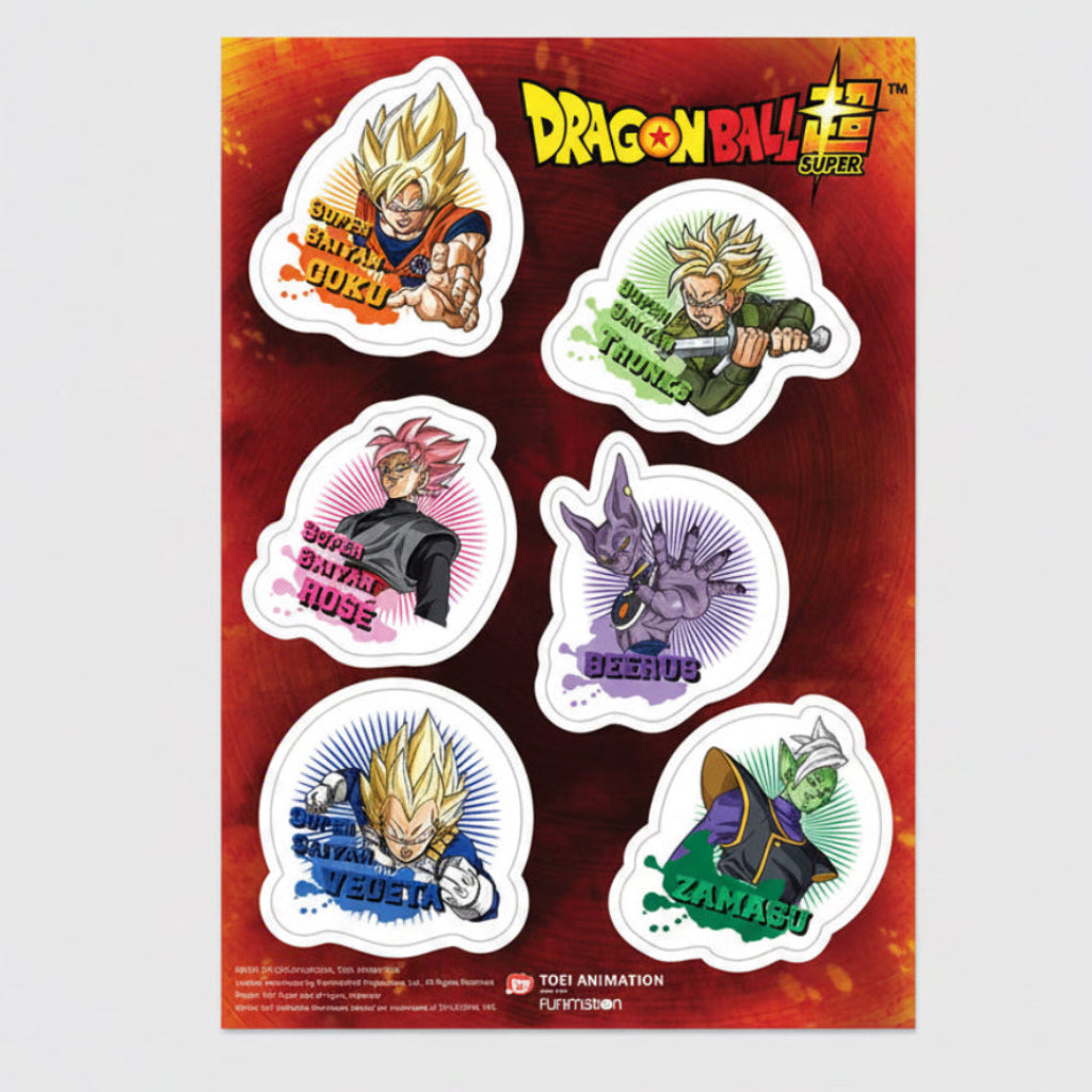 Dragon Ball Super Sticker Sheet Future Trunks Saga Anime Stationery
