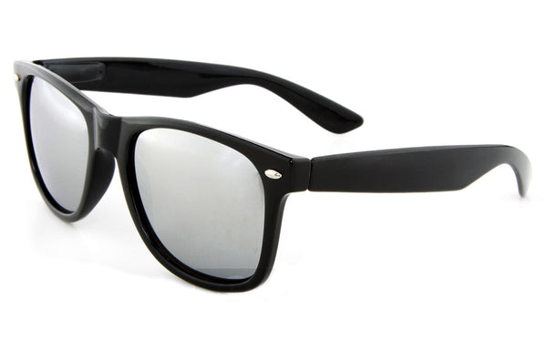 Classic Sunglasses for Men and Women Mirror Lens UV400 (Black)
