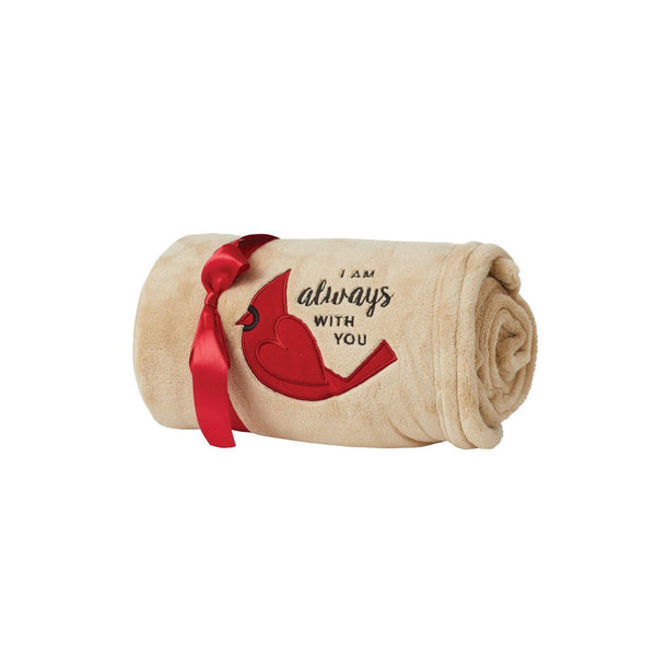 Caring Cardinals Throw Blanket Plush Always with You 50x60in
