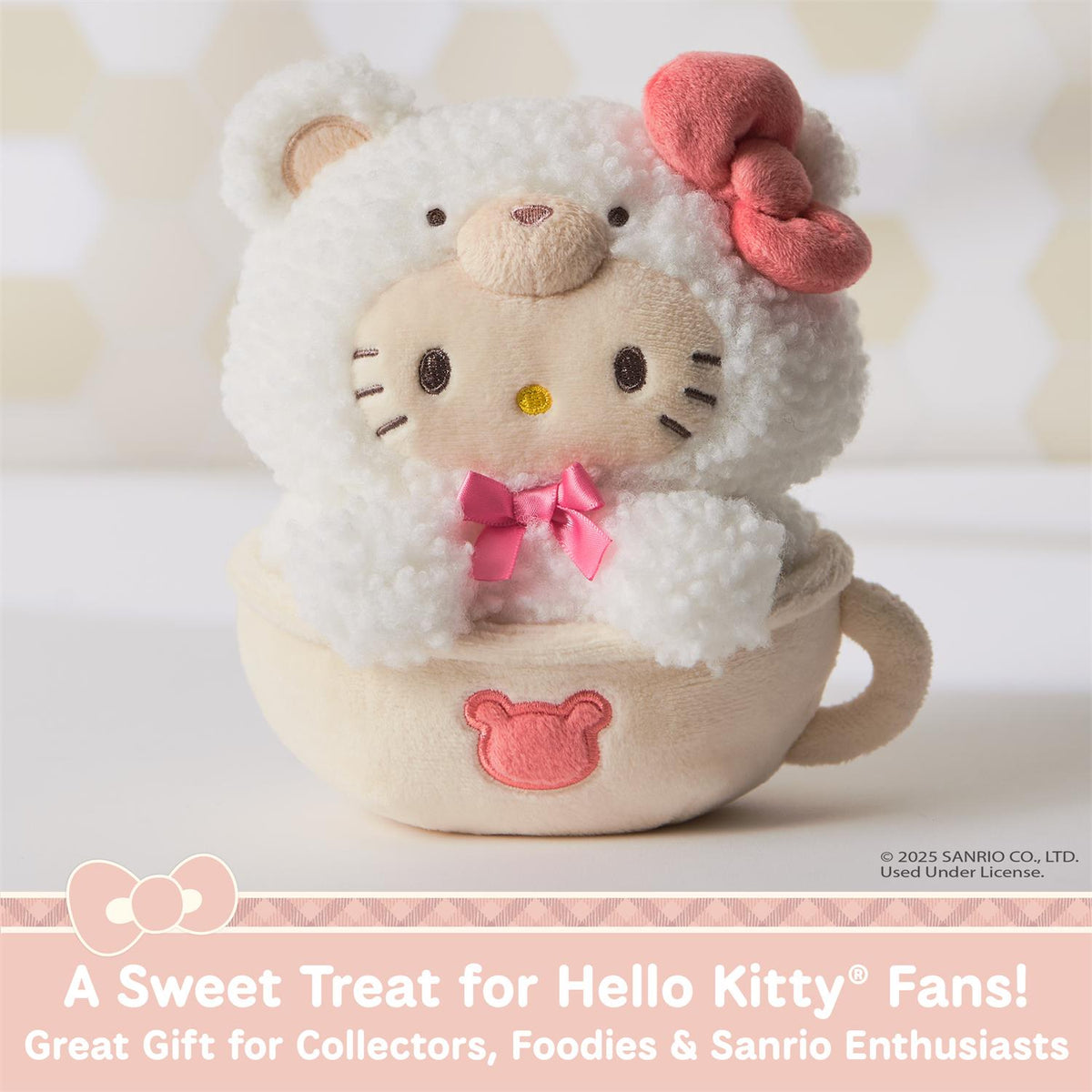 Hello Kitty Cafe Latte Bear Plush 6in Sanrio Stuffed Toys