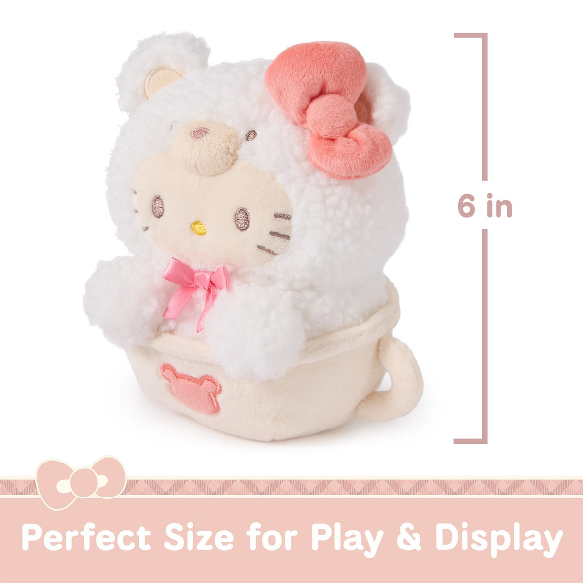 Hello Kitty Cafe Latte Bear Plush 6in Sanrio Stuffed Toys