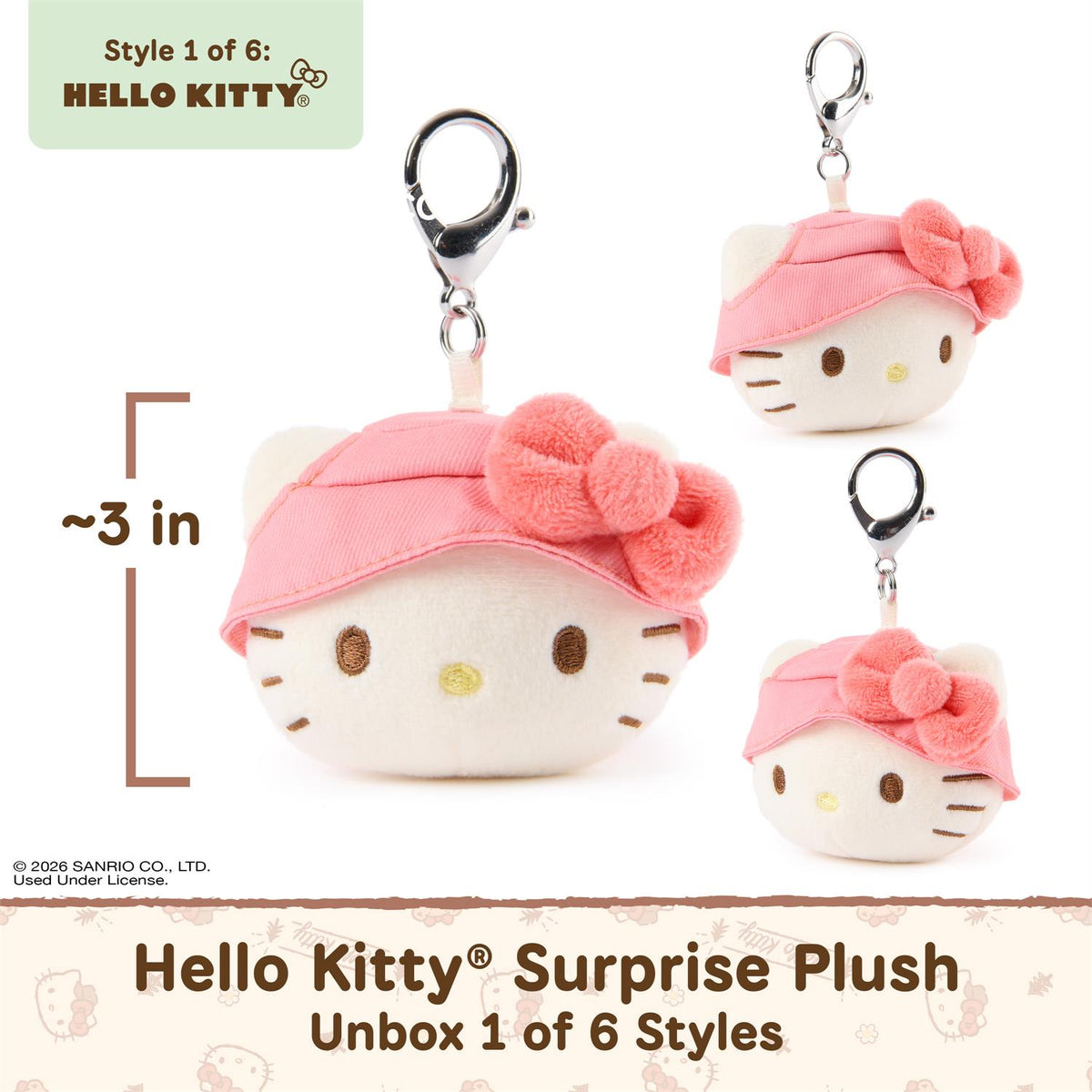Hello Kitty and Friends Camping Surprise Box Plush Keychain