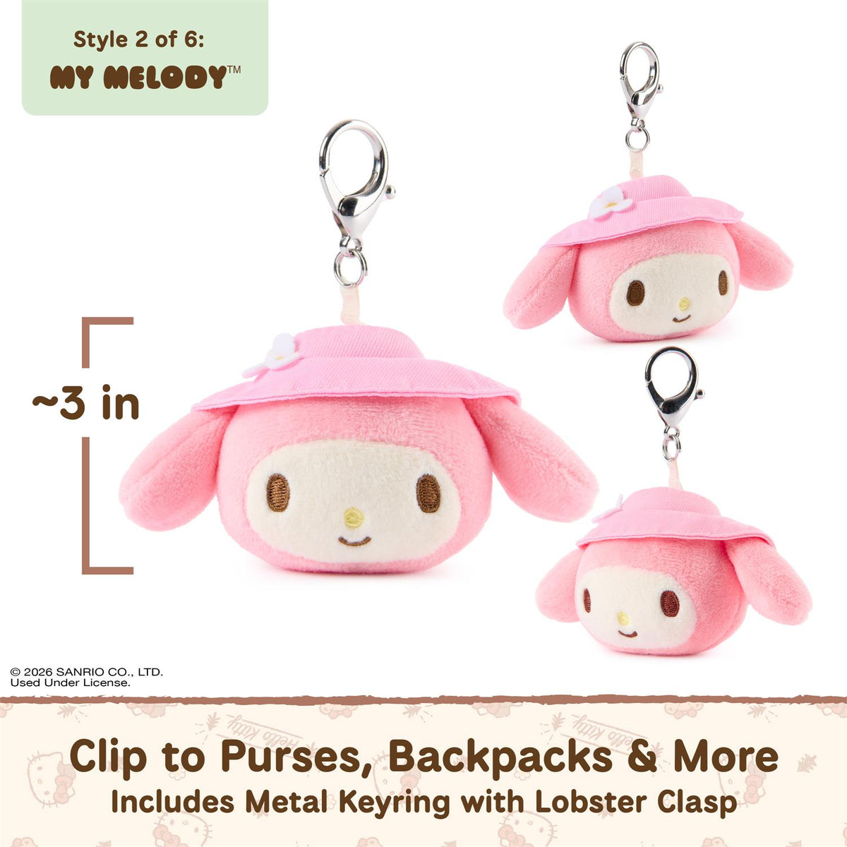 Hello Kitty and Friends Camping Surprise Box Plush Keychain