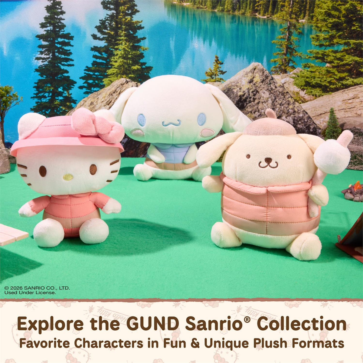 Hello Kitty and Friends Camping Surprise Box Plush Keychain