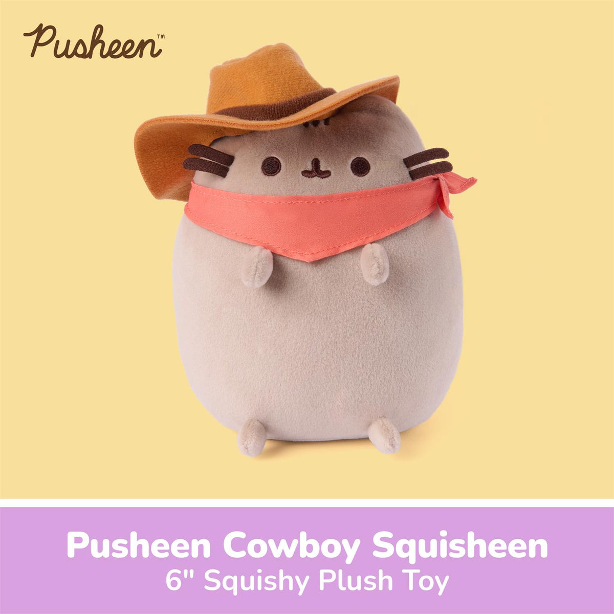Pusheen Cowboy Squisheen 6in Plush Toy