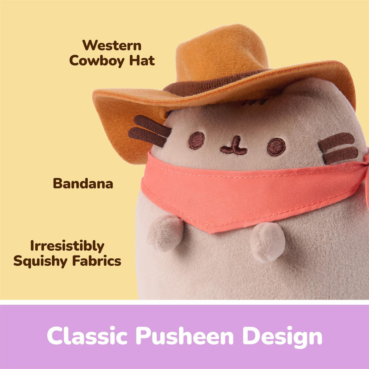 Pusheen Cowboy Squisheen 6in Plush Toy
