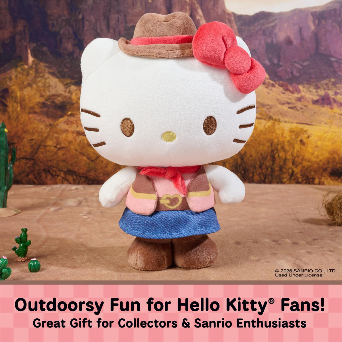 Hello Kitty Cowgirl Plush 9.5in Sanrio Stuffed Toys