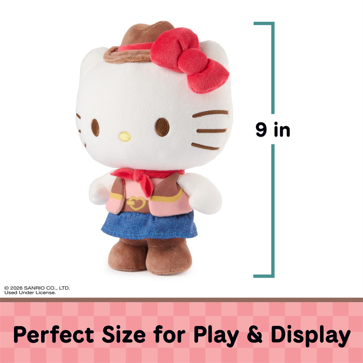Hello Kitty Cowgirl Plush 9.5in Sanrio Stuffed Toys