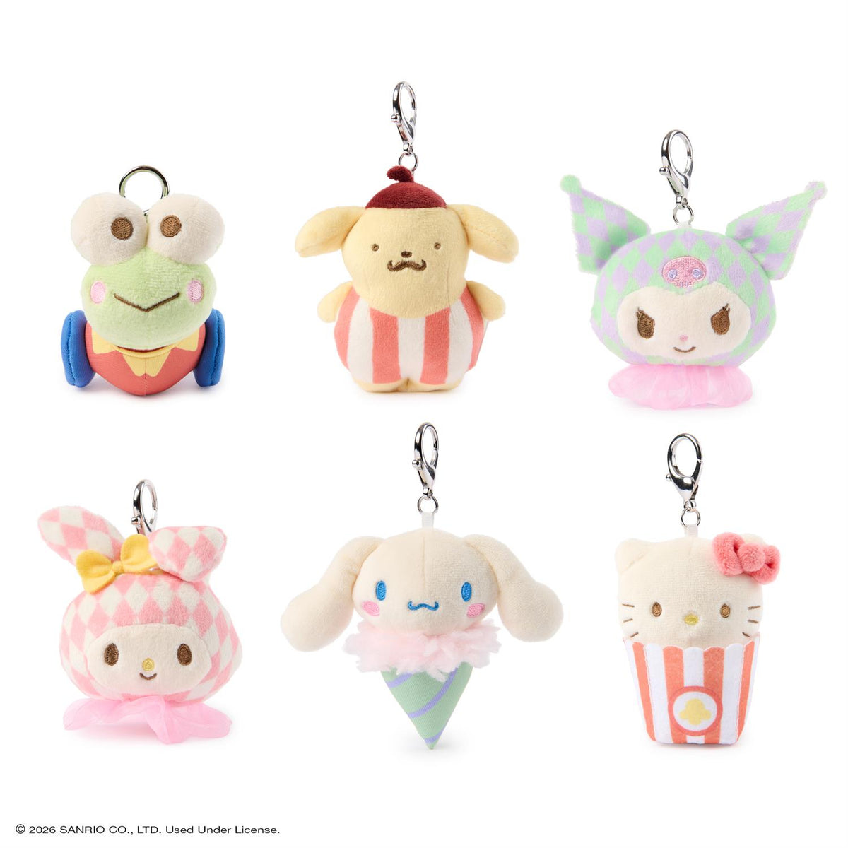 Hello Kitty and Friends Circus Surprise Box Plush Keychain