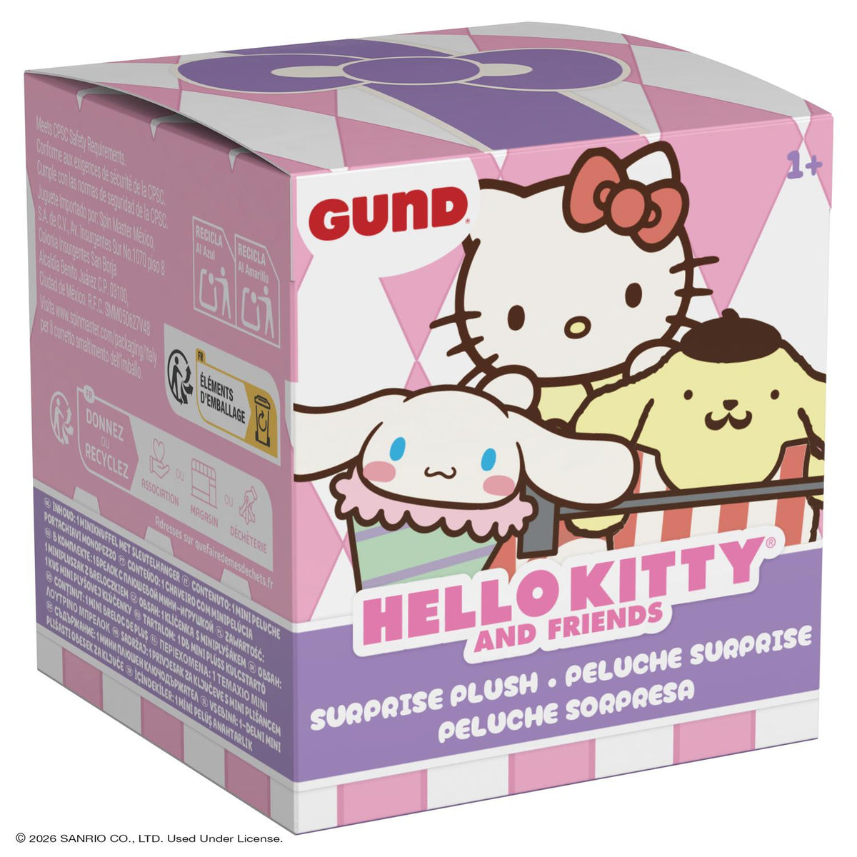 Hello Kitty and Friends Circus Surprise Box Plush Keychain