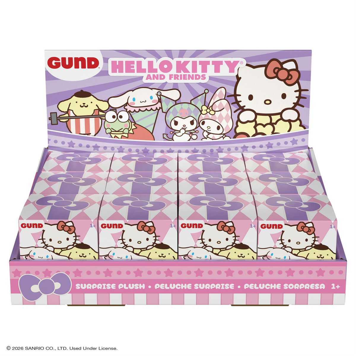 Hello Kitty and Friends Circus Surprise Box Plush Keychain