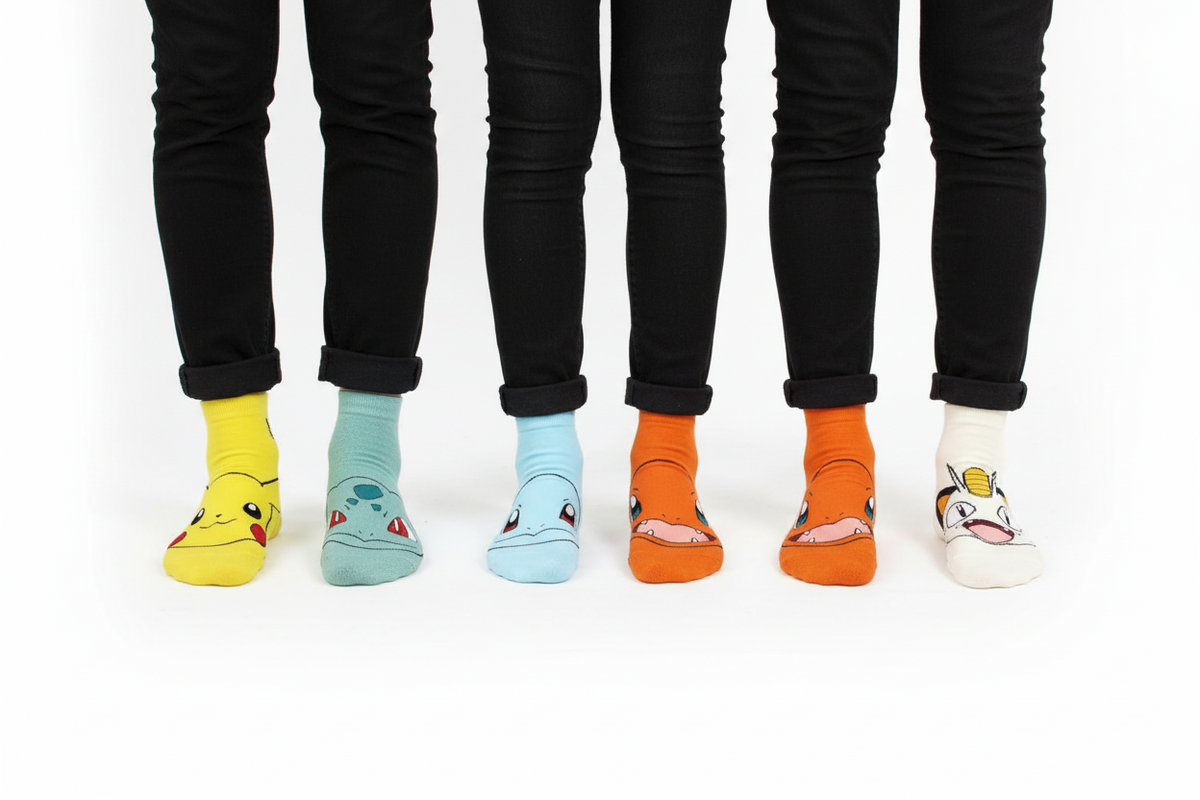 Pokemon Socks Low Cut Gender Neutral  Ankle Socks (1 random character)