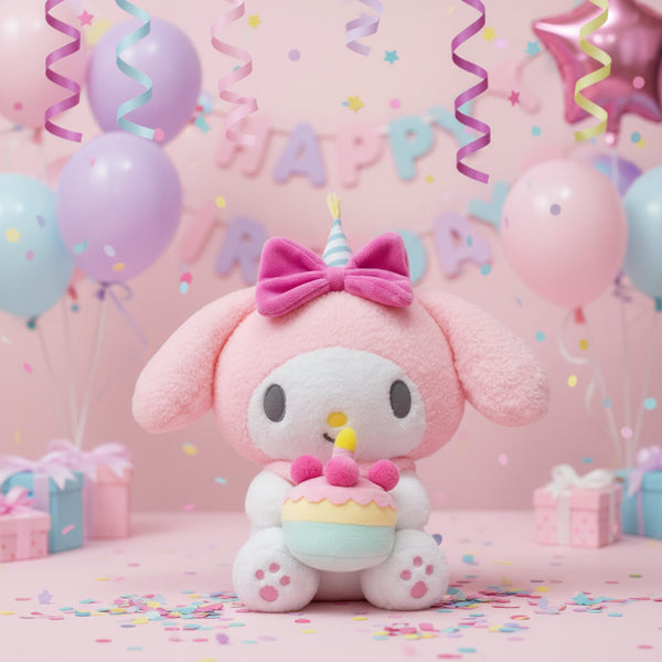My Melody Plush 12in Sanrio Birthday Cake