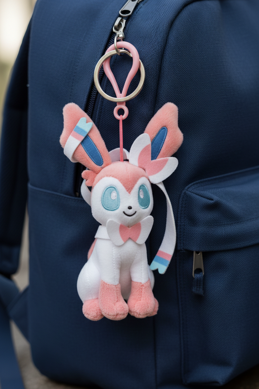 Pokemon Sylveon Plush Backpack Clip Keychain Nintendo Toys