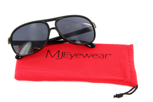 Flat Top Aviator Sunglasses for Men and Women 58mm (Gray Accent)
