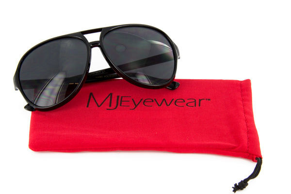 Aviator Sunglasses Classic Tear Drop 58mm (Black Soft Touch)