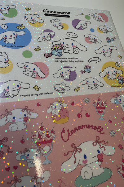 Cinnamoroll Aurora Stickers Holographic Sanrio Stationery