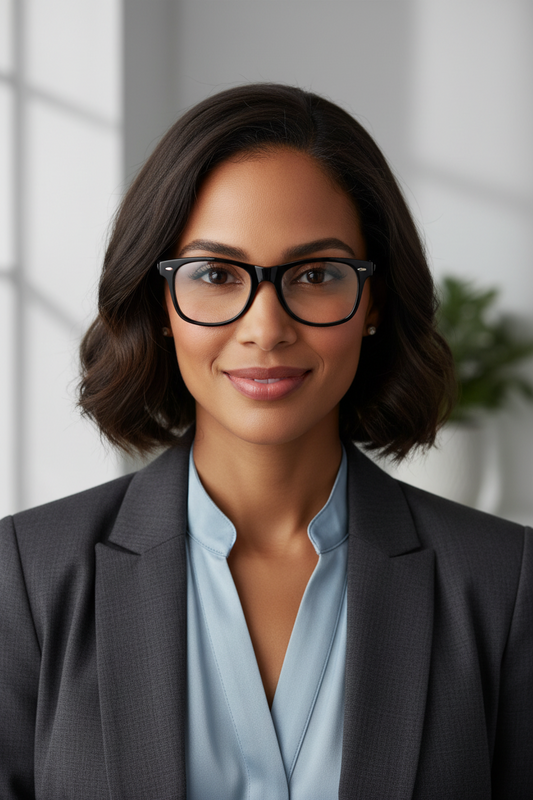 Classic Glasses for Men and Women Clear Lens UV400 (Black)