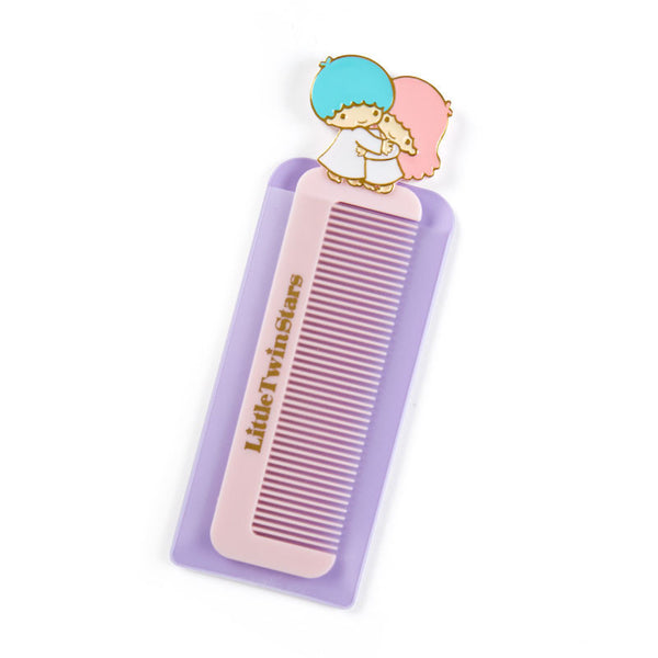 Little Twin Stars Hair Comb with Case Sanrio Travel Accessories