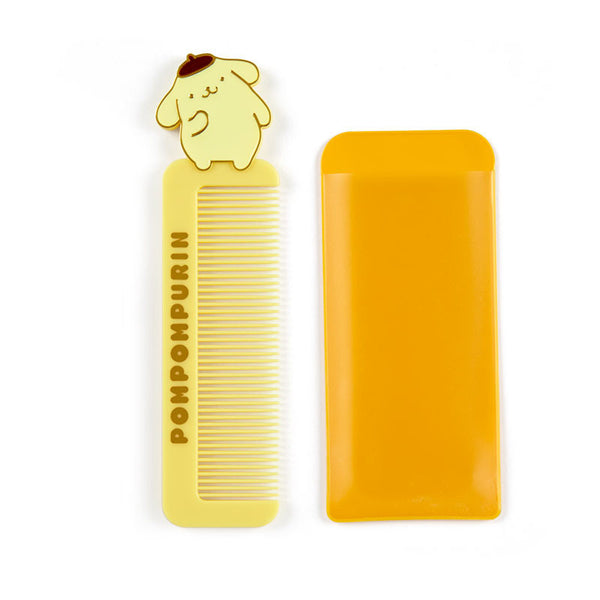 Pompompurin Hair Comb with Case Sanrio Travel Accessories