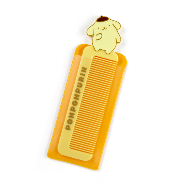 Pompompurin Hair Comb with Case Sanrio Travel Accessories