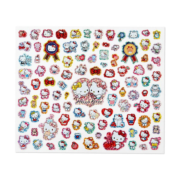 Hello Kitty 100-Piece Glitter Sticker Sheet Sanrio Stationery