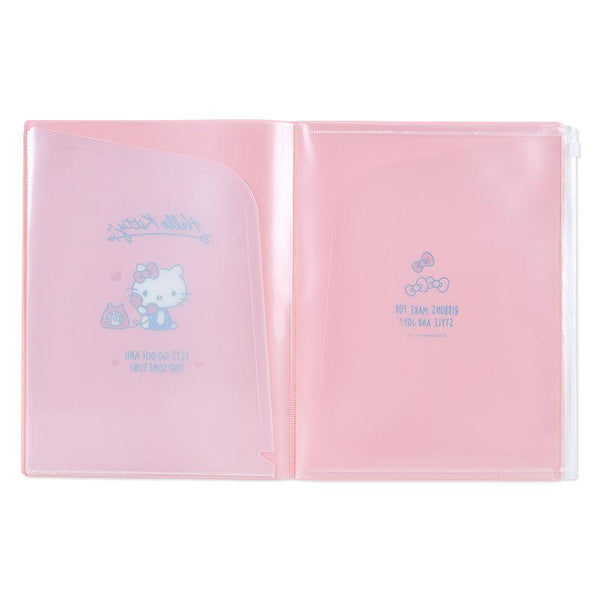 Hello Kitty File Folder with Zipper 6-Pockets Sanrio Japan