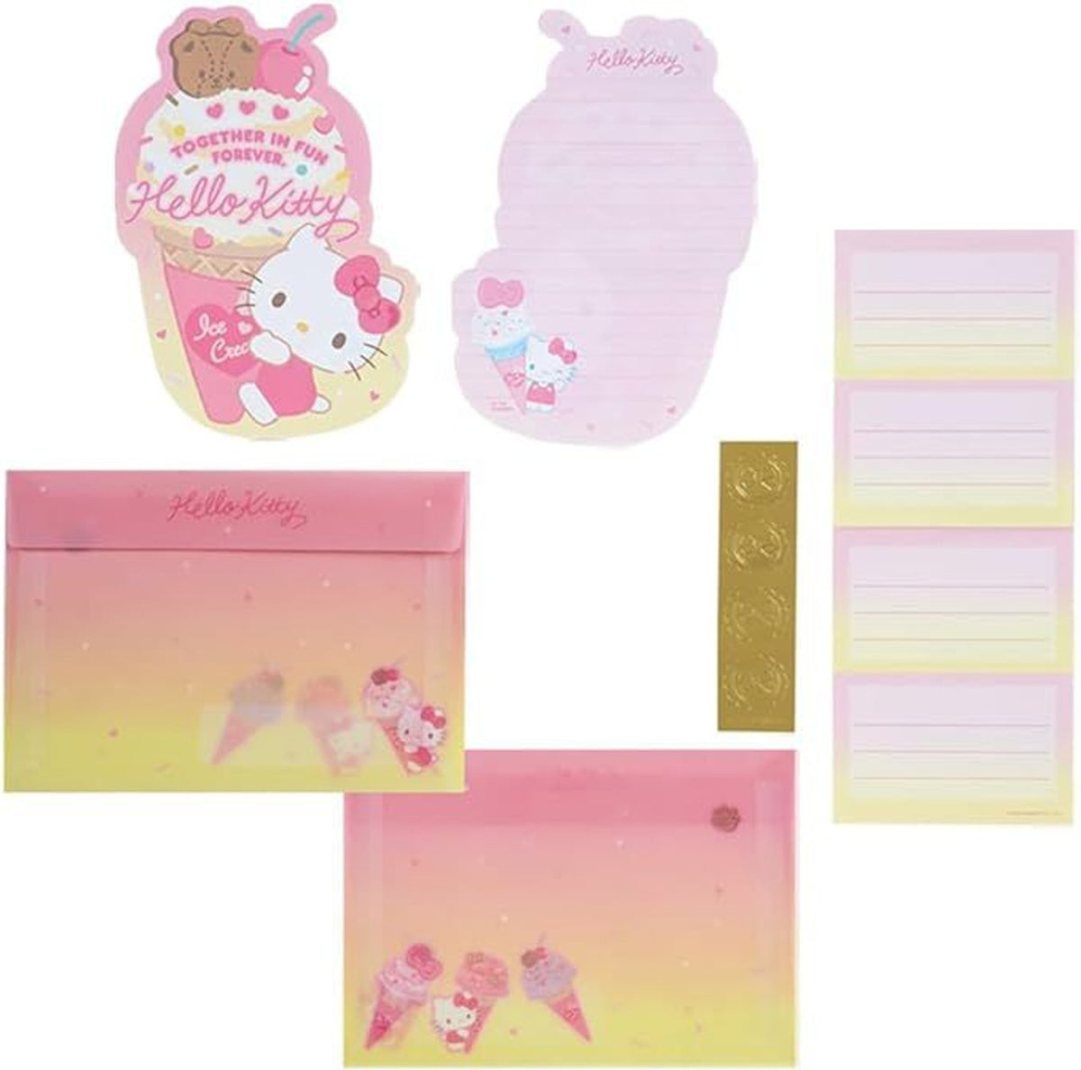 Hello Kitty Letter Set Sanrio Ice Cream Party Series (1 set)