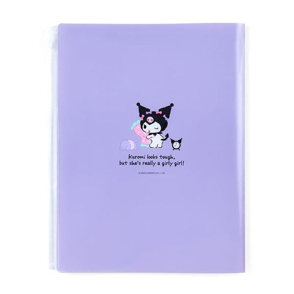 Kuromi File Folder with Zipper 6-Pockets Sanrio Japan