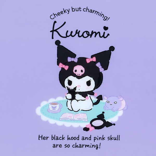 Kuromi File Folder with Zipper 6-Pockets Sanrio Japan