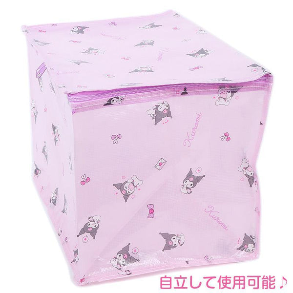 Kuromi Storage Bag Foldable with Zipper Sanrio Japan (M)