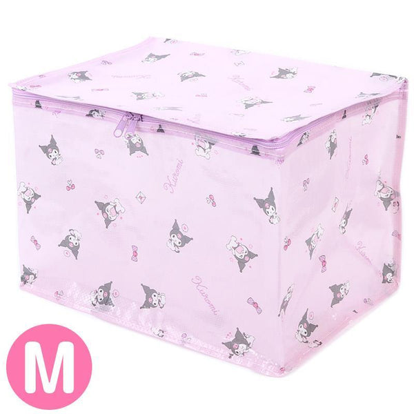 Kuromi Storage Bag Foldable with Zipper Sanrio Japan (M)