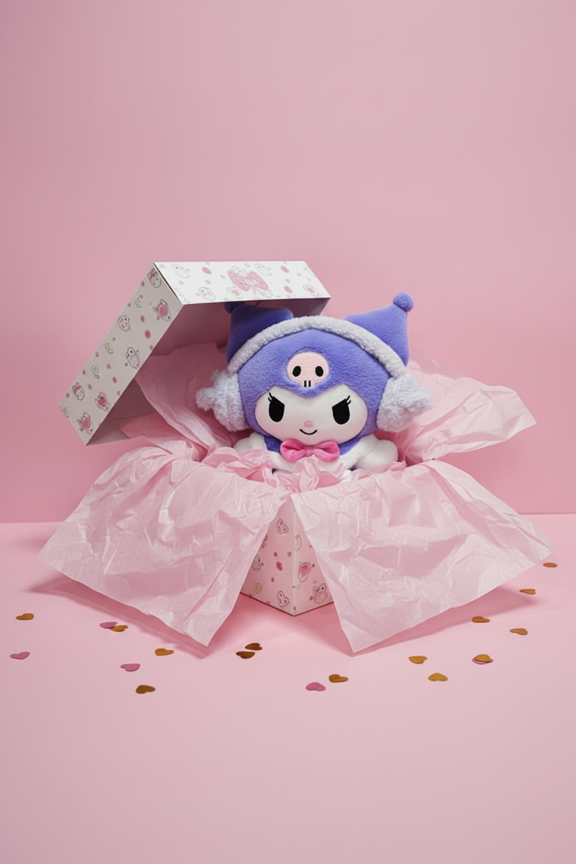 Kuromi Plush Earmuffs 12in Sanrio Doll