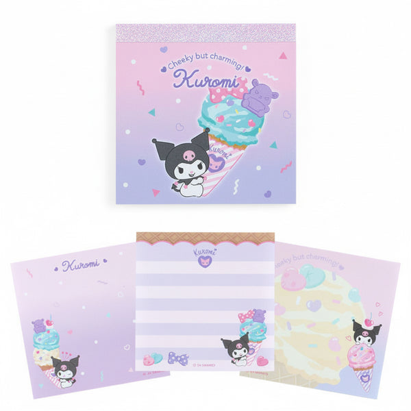 Kuromi Memo Pad Sanrio Ice Cream Party Series