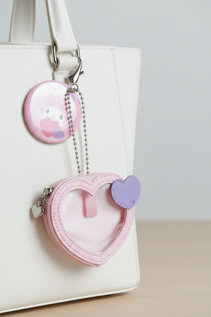 My Melody Mini Pouch with Badge Sanrio Colorful Heart Series