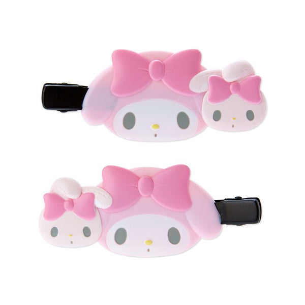 My Melody Hair Clip Duo Sanrio Japanese Bow Hair Barrette (set of 2)