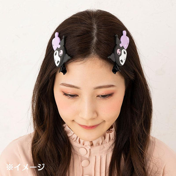 Kuromi Hair Clip Duo Sanrio Japanese Bow Hair Barrette (set of 2)
