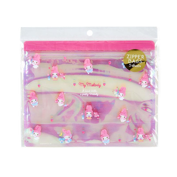 My Melody Travel Ziplock Bags Sanrio Organizer (pack of 5)