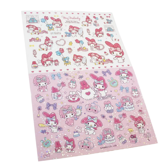 My Melody Glitter Stickers Holographic Sanrio Stationery