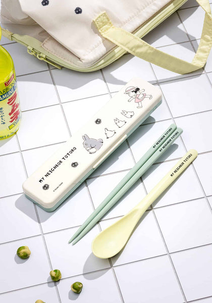 My Neighbor Totoro Chopstick and Spoon with case BPA Free (Marching)