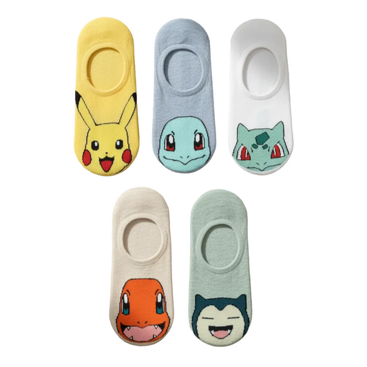 Pokemon Socks No Show Gender Neutral Sneaker Socks (1 random character)