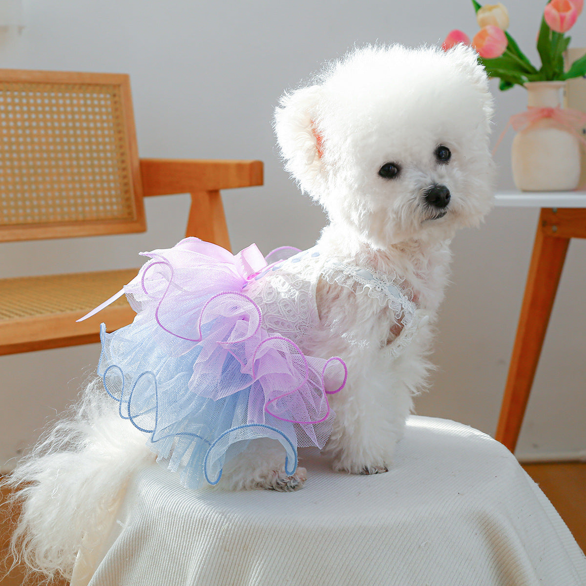 Lavender Dream Princess Tutu Dog Dress for Small Pets