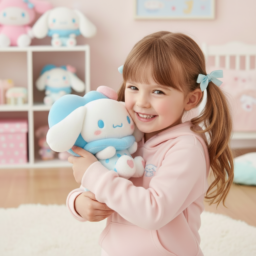 Cinnamoroll Plush Doll Sanrio Colorful Heart Series