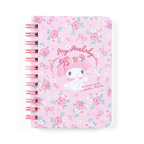 My Melody Mini Notebook Ruled B7 Sanrio Flowers Series