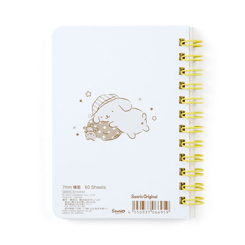 Pompompurin Mini Notebook Ruled B7 Sanrio Japan