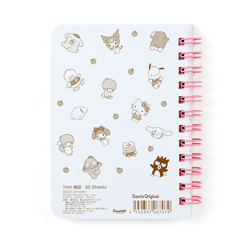 Sanrio Characters Mini Notebook Ruled B7 Sanrio Park Series