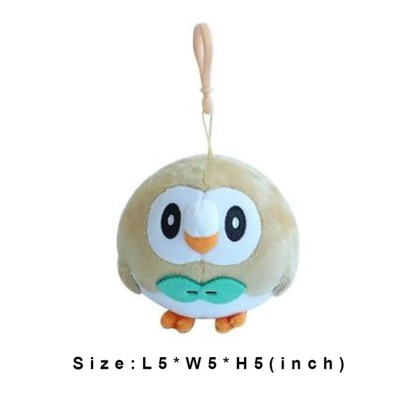 Pokemon Keychain Rowlet Plush Backpack Clip Nintendo Toys