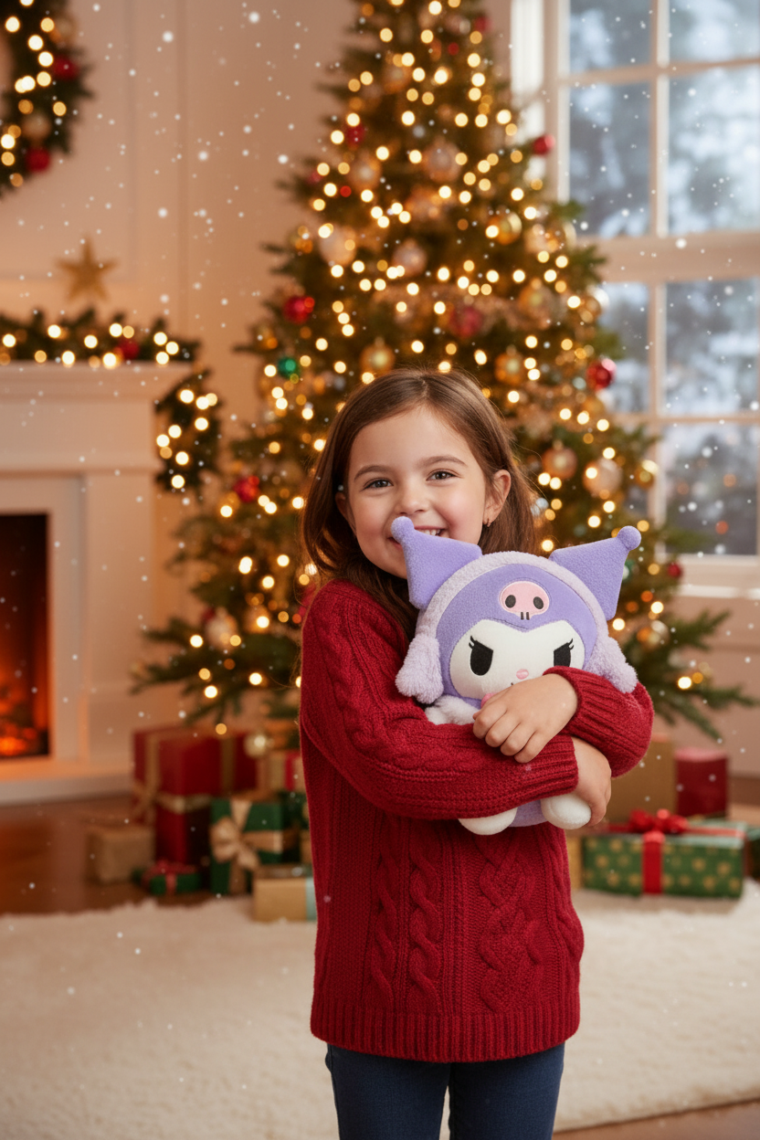 Kuromi Plush Earmuffs 12in Sanrio Doll